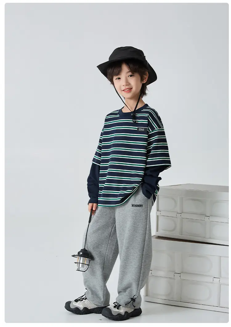 Haima Boys Striped Long Sleeve T-Shirt Spring Top — feature 9