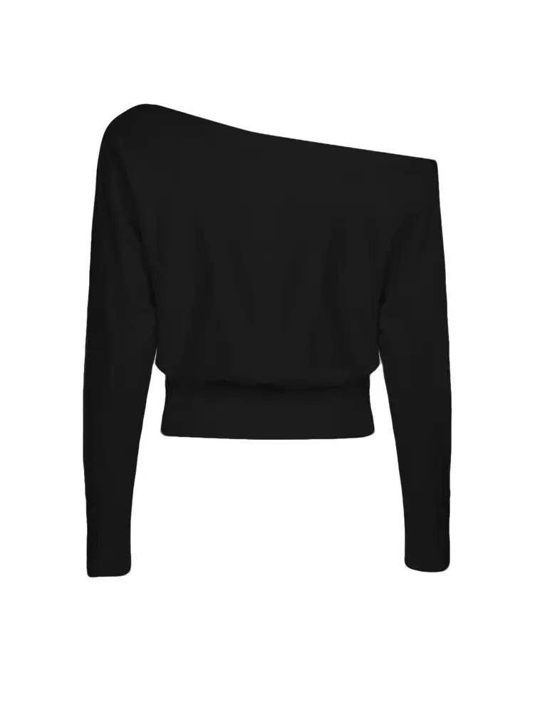 Independent Brand 2026 New Product European and American Cross-Border Fashion High-End Design Asymmetric Off-Shoulder Casual Women's Sweater — feature 25