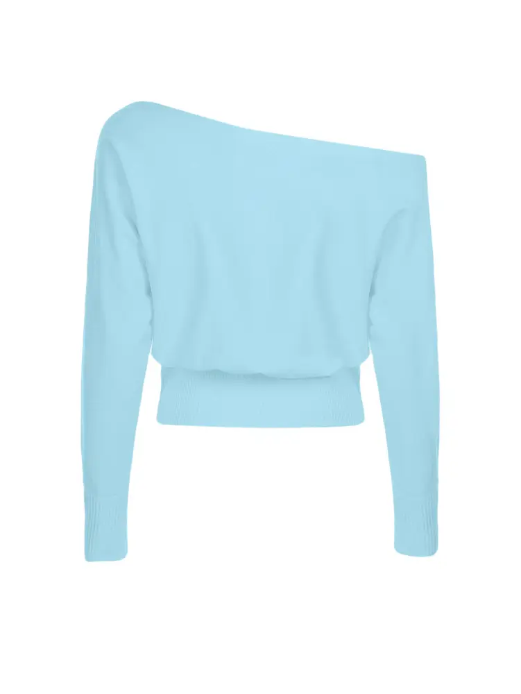 Independent Brand 2026 New Product European and American Cross-Border Fashion High-End Design Asymmetric Off-Shoulder Casual Women's Sweater — feature 30