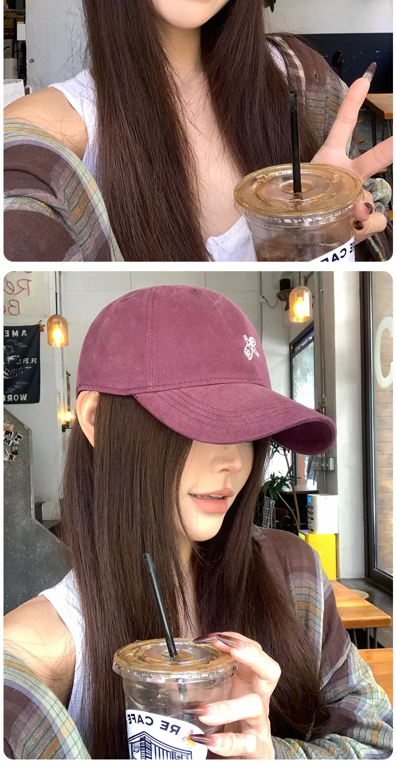 Duckbill Cap for Women Large Head Circumference Maroon — feature 9