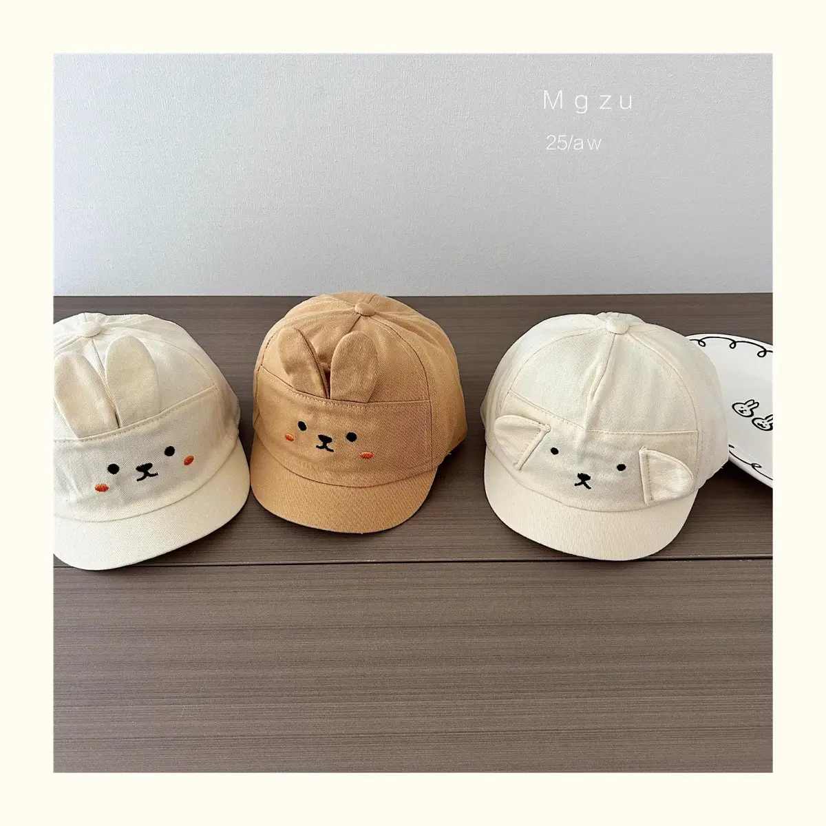 Cute Bear Face Cotton Baby Caps for Spring & Autumn — feature 3