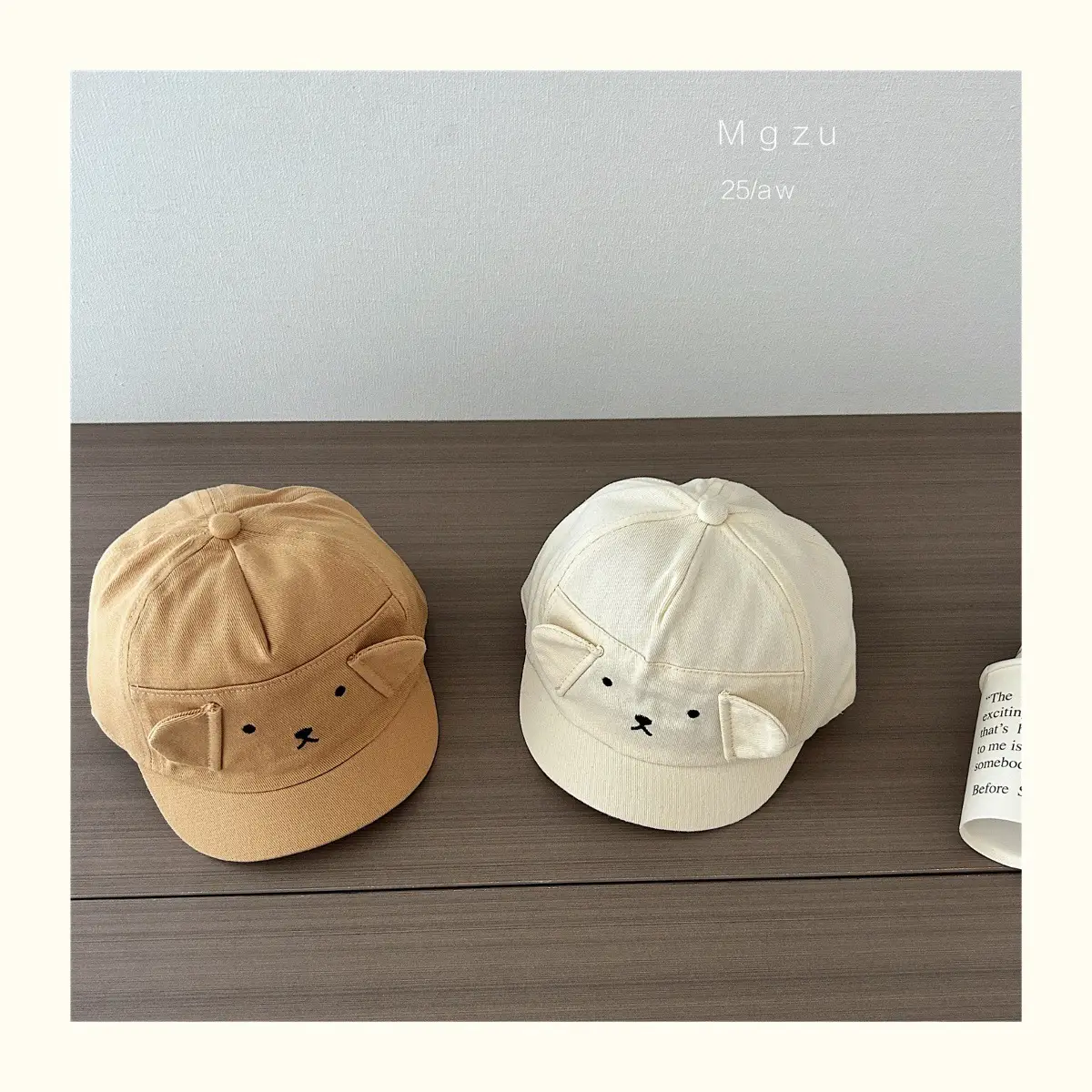 Cute Bear Face Cotton Baby Caps for Spring & Autumn — feature 5