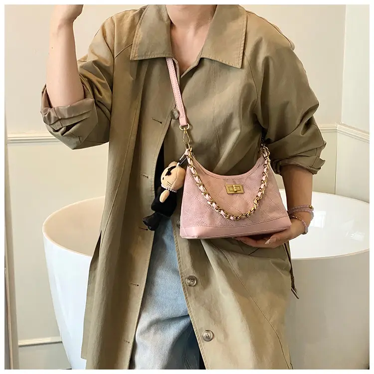 Maillard Crossbody Bag with Hello Kitty Chain Strap Brown — feature 21