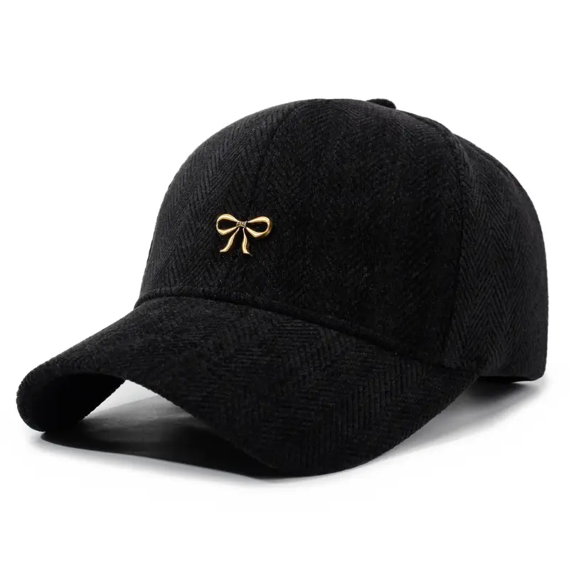 Trendy Brown Bowknot Baseball Cap for Women - Image 2