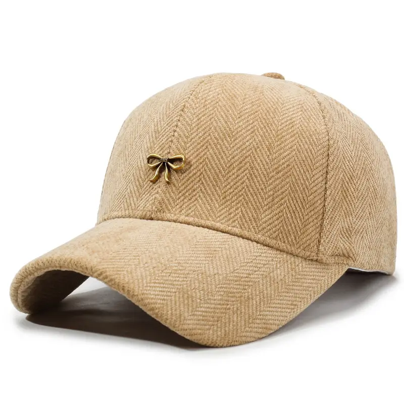Trendy Brown Bowknot Baseball Cap for Women - Image 5