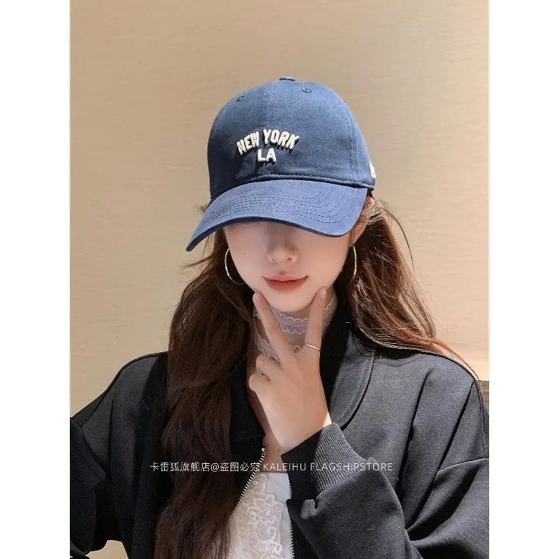 Women Blue Baseball Cap with Wide Brim for Spring Summer - Image 10