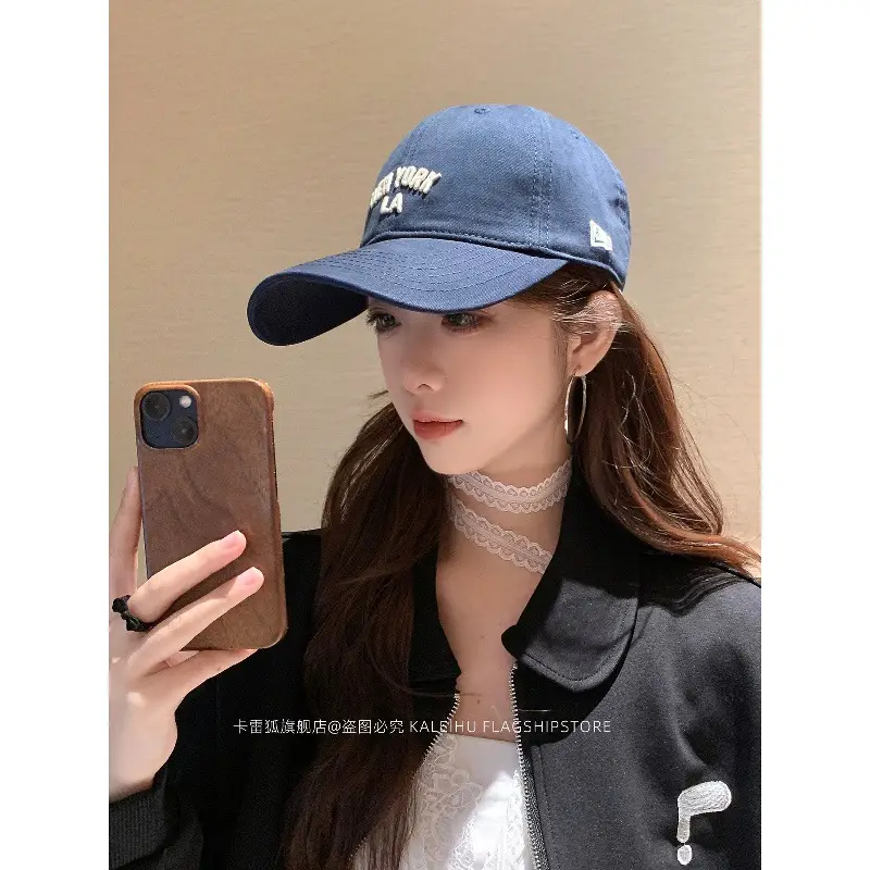 Women Blue Baseball Cap with Wide Brim for Spring Summer - Image 12