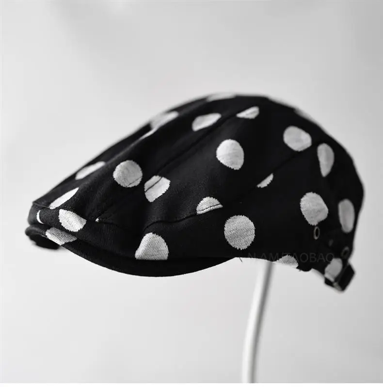 Korean Style Polka Dot Forward Cap Unisex Sunshade — feature 1