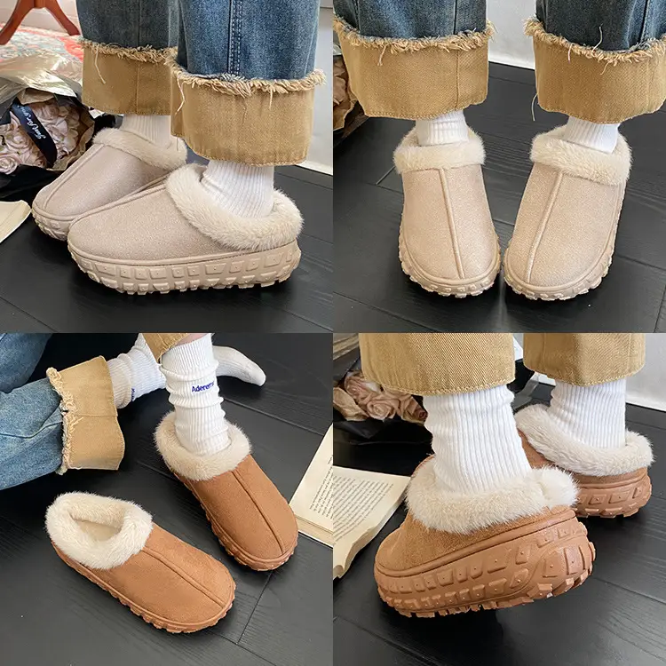 Women's Furry Snow Boots Cross-Border 2025 Brown - Image 4