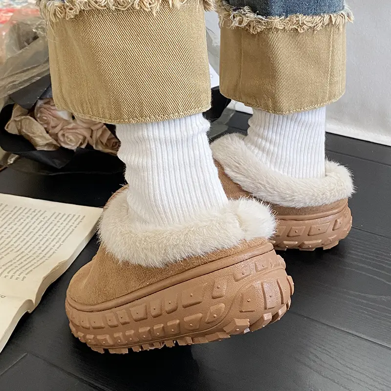 Women's Furry Snow Boots Cross-Border 2025 Brown - Image 5