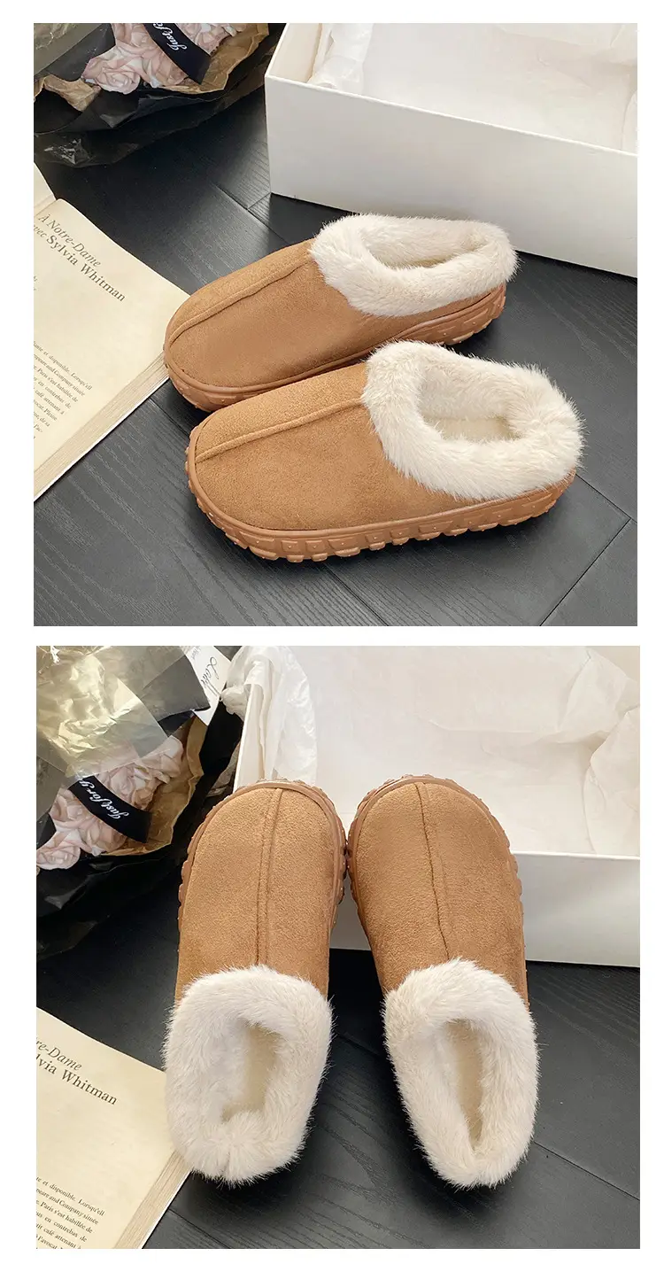 Women's Furry Snow Boots Cross-Border 2025 Brown — feature 12