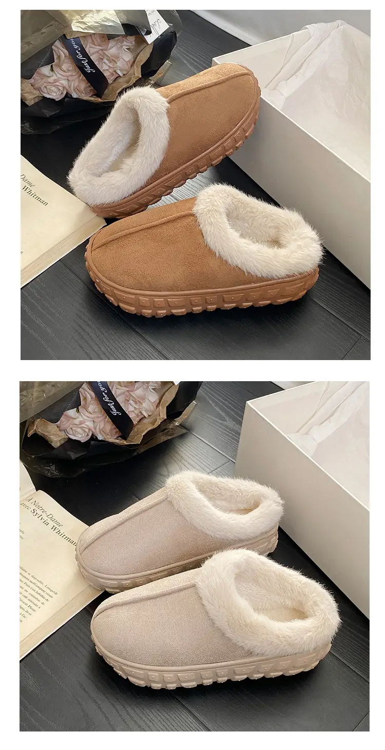 Women's Furry Snow Boots Cross-Border 2025 Brown — feature 13