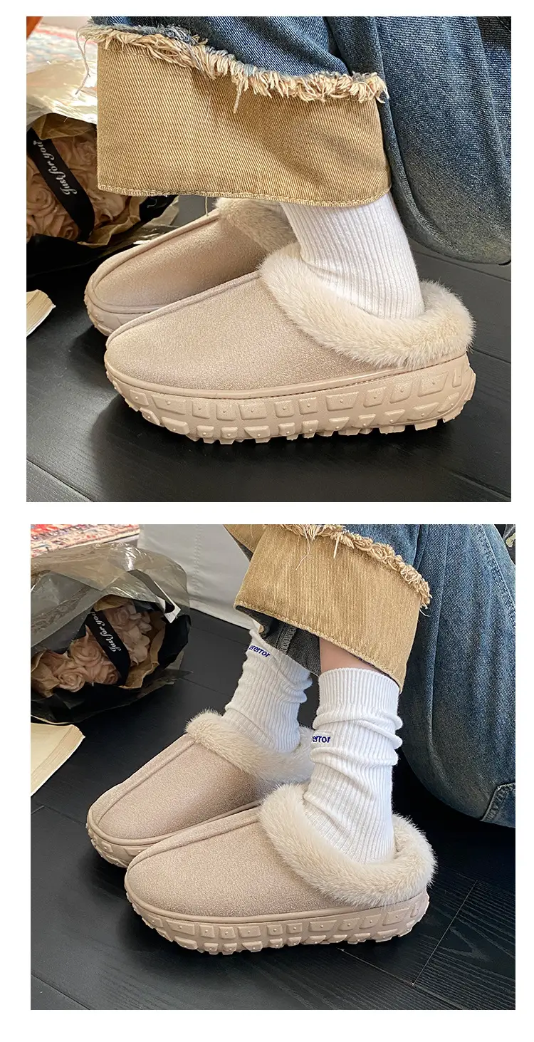 Women's Furry Snow Boots Cross-Border 2025 Brown — feature 3