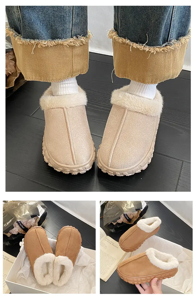 Women's Furry Snow Boots Cross-Border 2025 Brown — feature 4