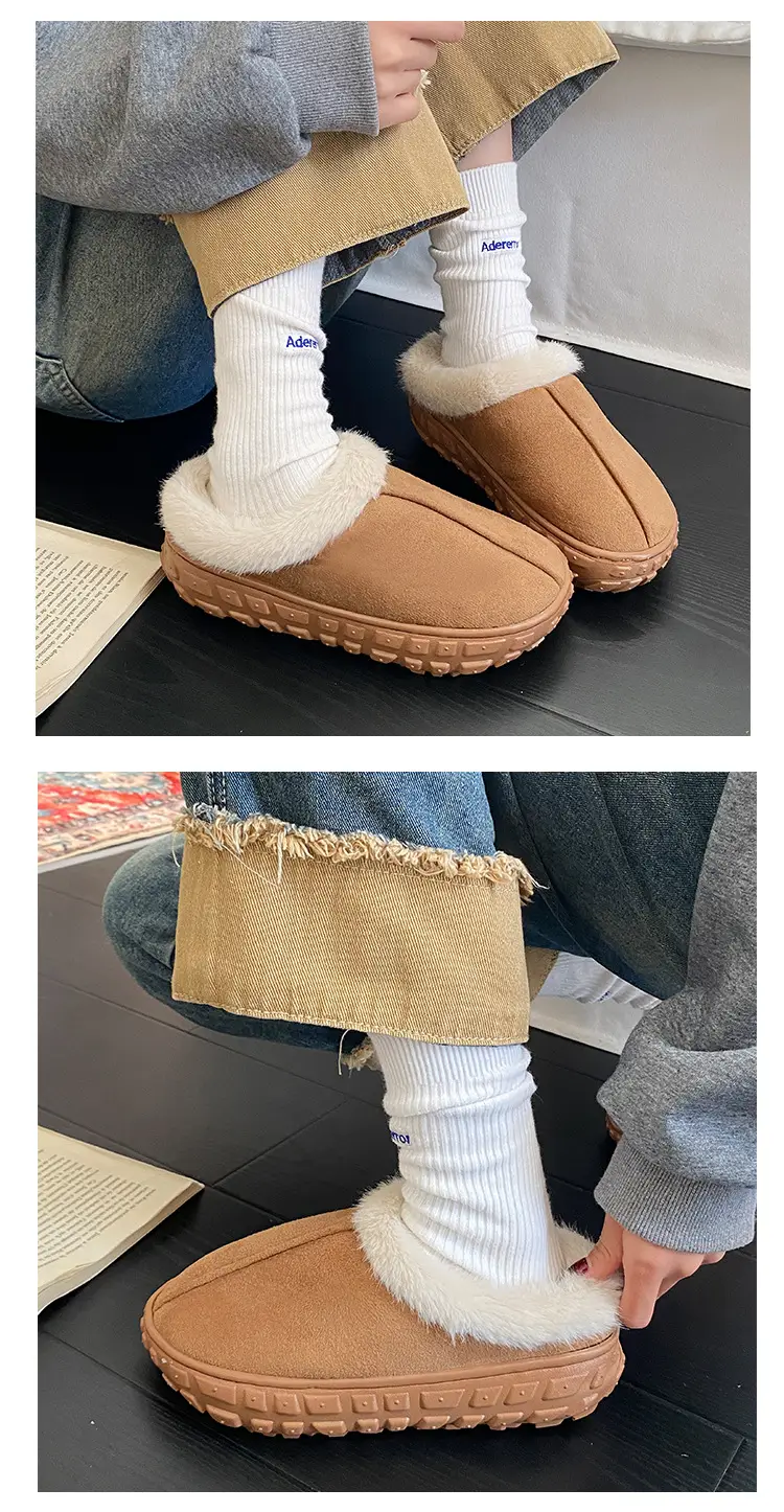 Women's Furry Snow Boots Cross-Border 2025 Brown — feature 7