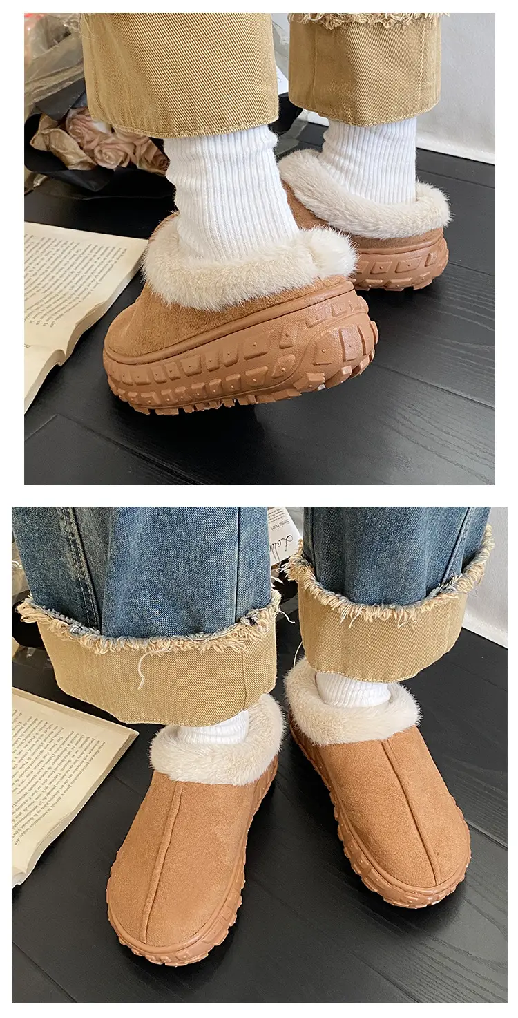 Women's Furry Snow Boots Cross-Border 2025 Brown — feature 9