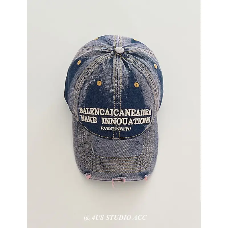Women Washed Tie-Dye Baseball Cap with Headphones - Image 3
