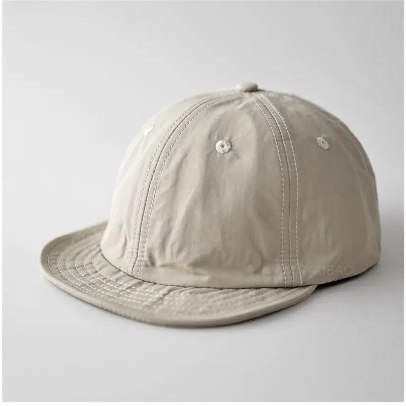 Men Baseball Cap Brown Beige Quick Dry Outdoor Sunshade