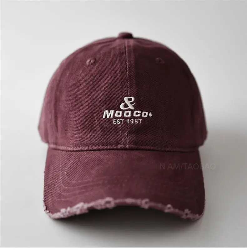 Maroon Embroidered Unisex Baseball Cap — feature 7