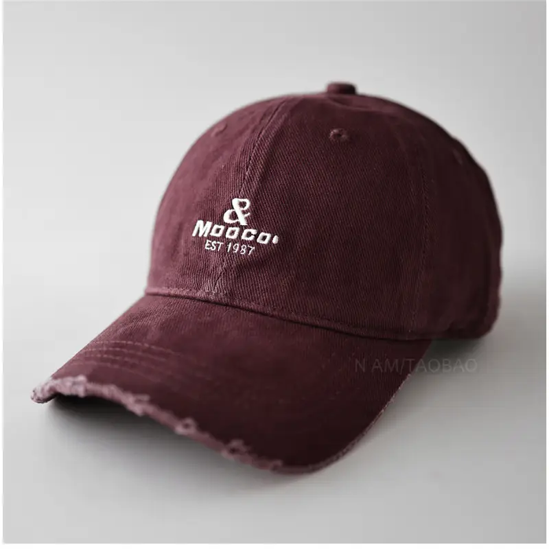 Maroon Embroidered Unisex Baseball Cap - Image 3