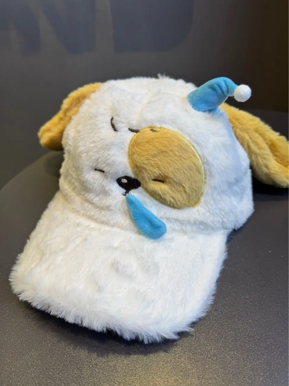 Cute Snotty Puppy Plush Sleeping Cap for Women — feature 4