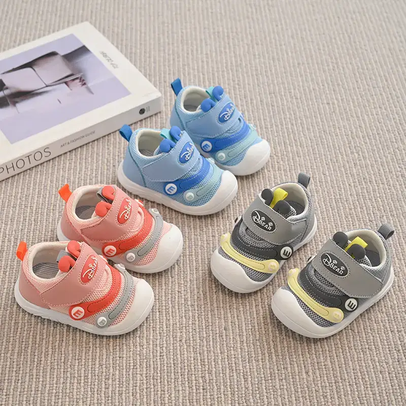 Pink Caterpillar Baby Shoes for Girls Soft Soled - Image 4