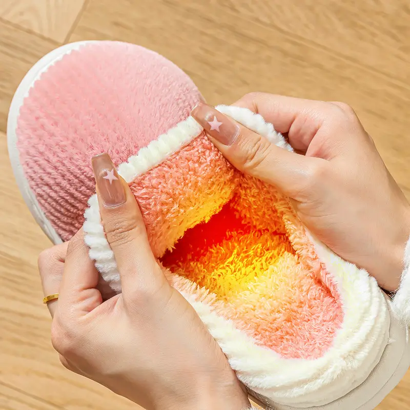Winter Thickeneded Cotton Slippers for Women with Soft Soles, Warm Indoor Home Fleece-Lined Plush Confinement Shoes, Non-Slip Cotton Slippers - Image 7