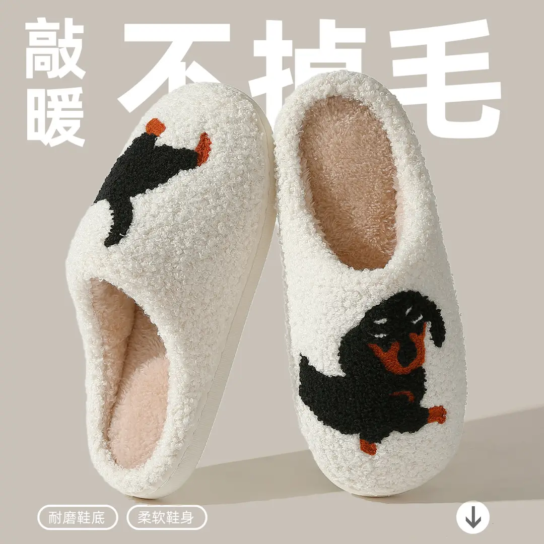 Winter Cartoon Cotton Slippers for Women New Couple Home Indoor Cute Warm Plush Wear-Resistant Cotton Shoes for Men Wholesale - Image 5