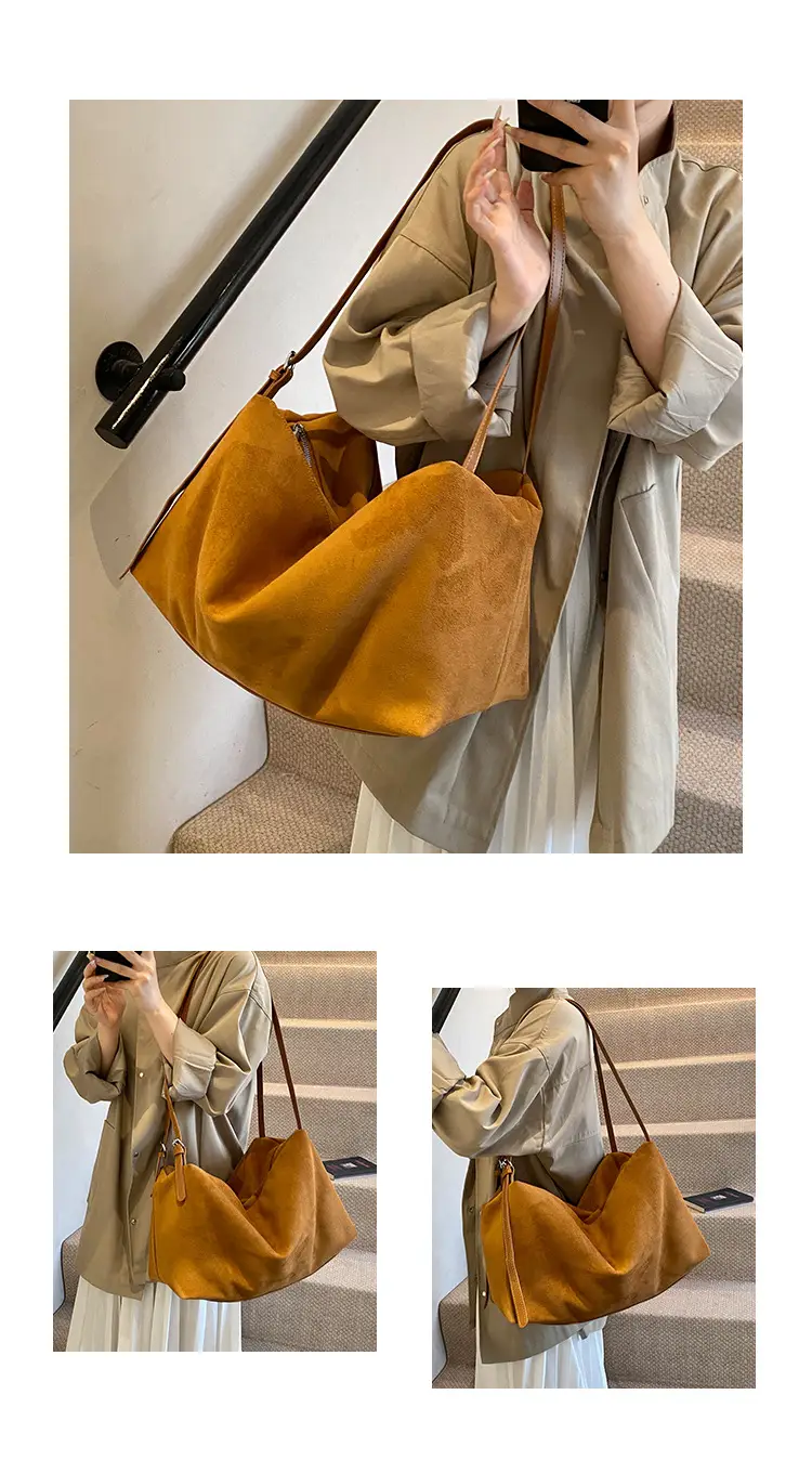 Brown High-Quality Large Capacity Tote Bag for Women — feature 12