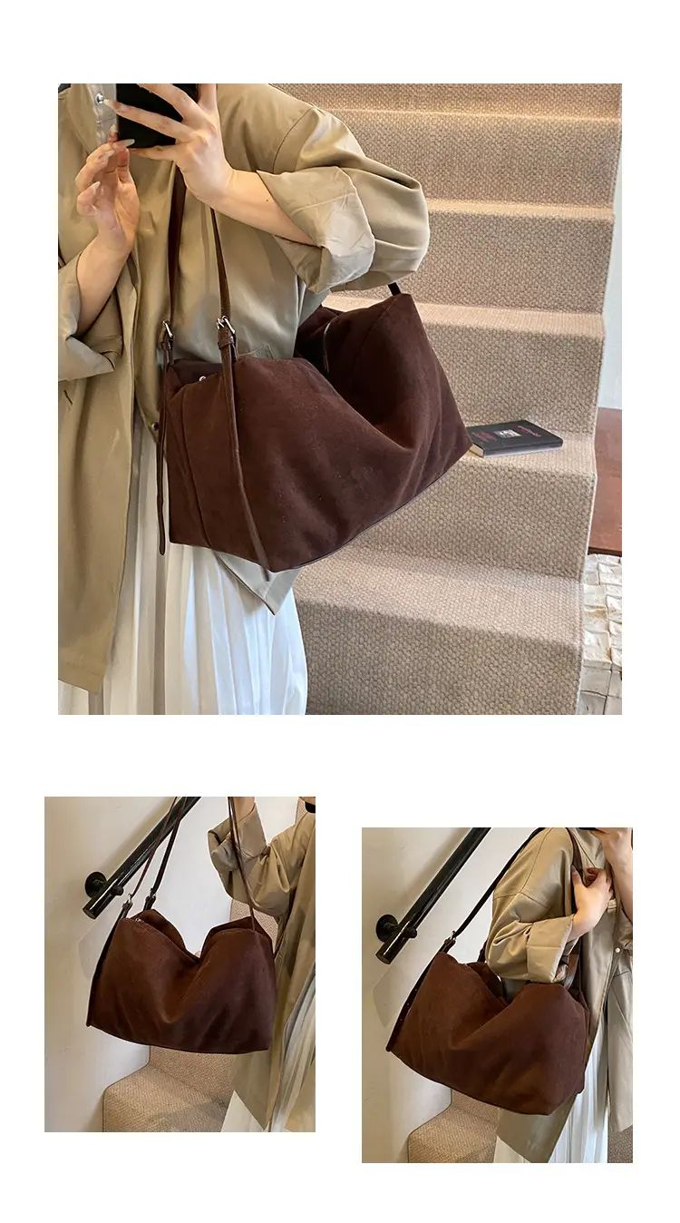 Brown High-Quality Large Capacity Tote Bag for Women — feature 13