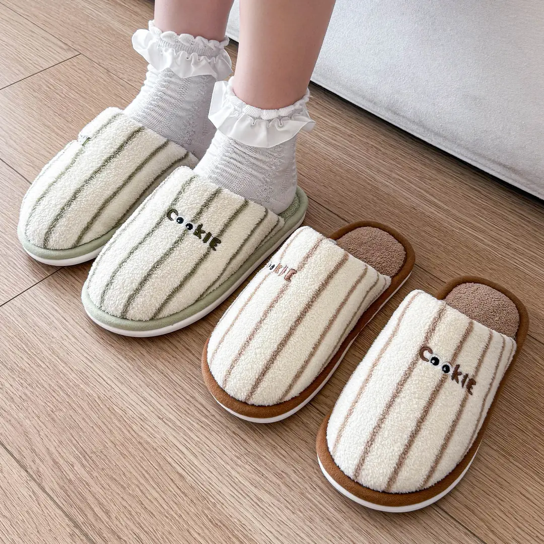 Thickened Cotton Slippers for Women in Autumn and Winter, Cute Home Use for Couples, Indoor Warm Cotton Slippers, Comfortable Half-Pack and Men's Cotton Slippers - Image 8
