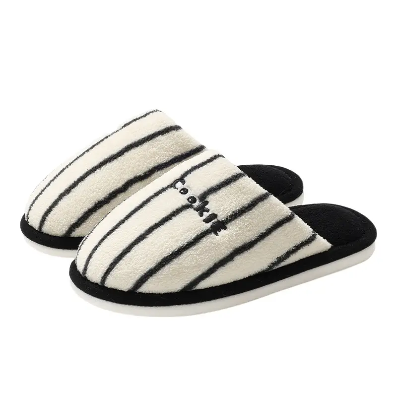 Thickened Cotton Slippers for Women in Autumn and Winter, Cute Home Use for Couples, Indoor Warm Cotton Slippers, Comfortable Half-Pack and Men's Cotton Slippers - Image 9