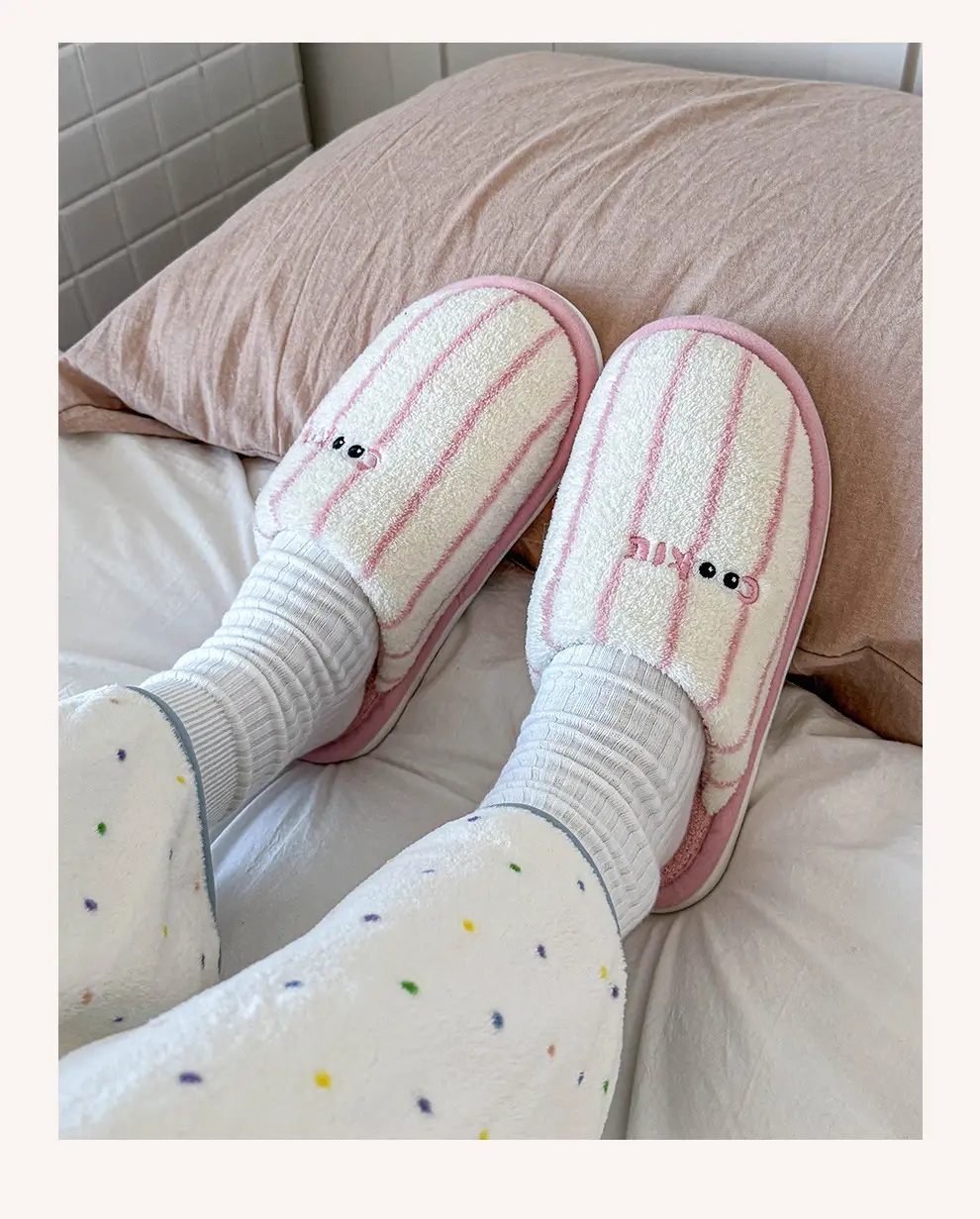 Thickened Cotton Slippers for Women in Autumn and Winter, Cute Home Use for Couples, Indoor Warm Cotton Slippers, Comfortable Half-Pack and Men's Cotton Slippers — feature 8