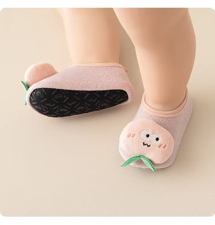Autumn Winter Fleece Baby Floor Socks Non-Slip Cartoon Design — feature 10