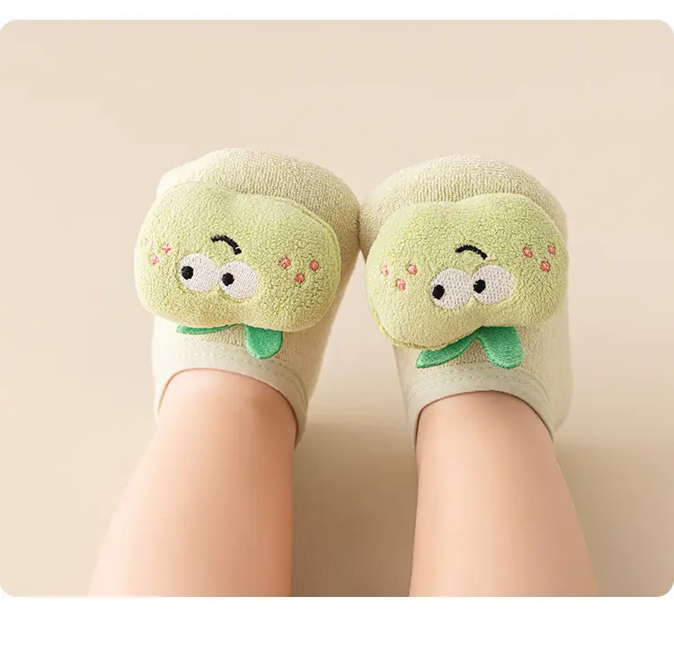 Autumn Winter Fleece Baby Floor Socks Non-Slip Cartoon Design — feature 11
