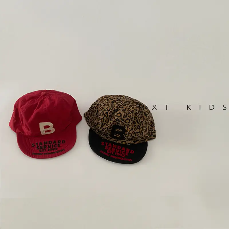 Red Baseball Cap with "B" Logo for Kids - Image 4