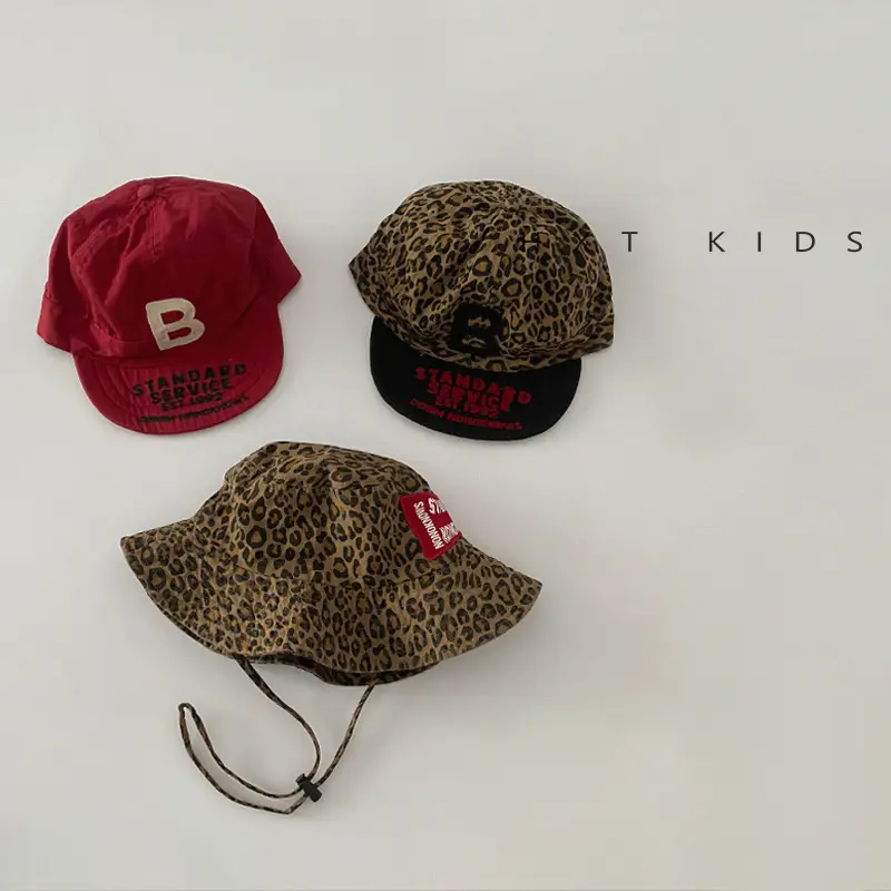 Red Baseball Cap with "B" Logo for Kids - Image 6