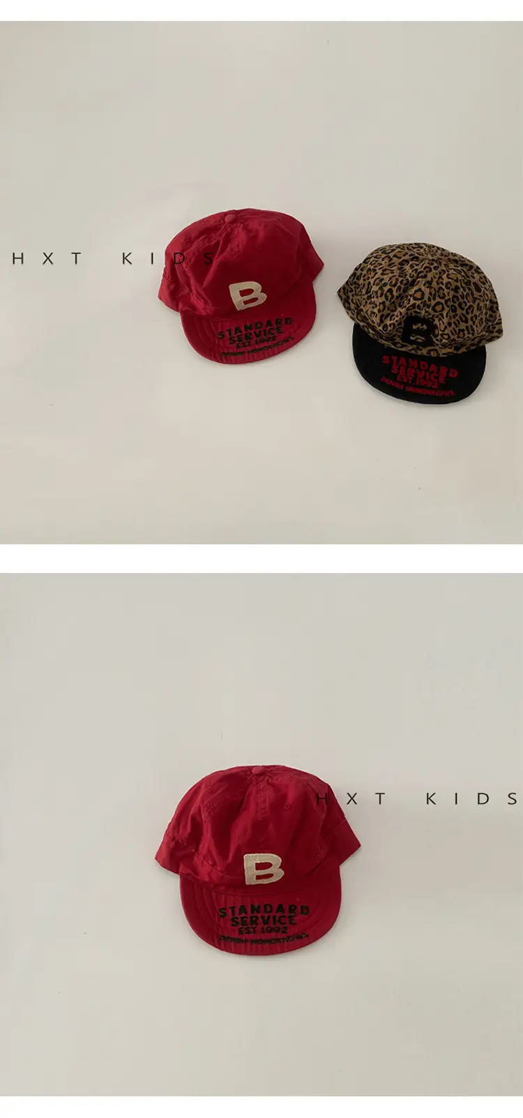 Red Baseball Cap with "B" Logo for Kids — feature 4