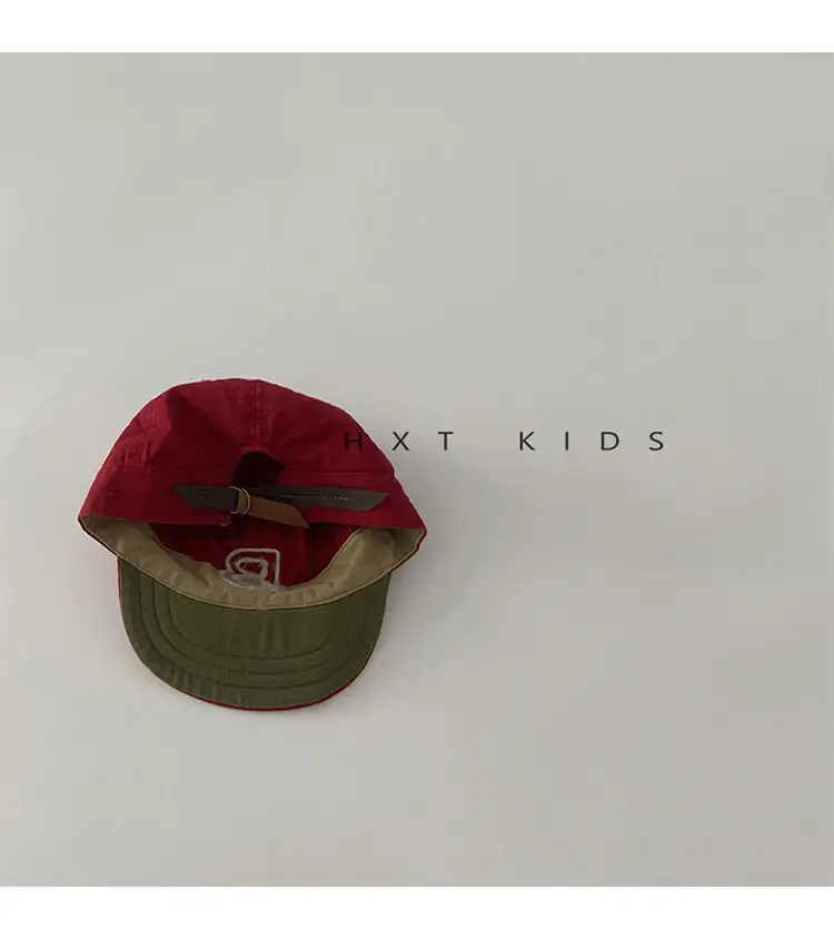 Red Baseball Cap with "B" Logo for Kids — feature 7