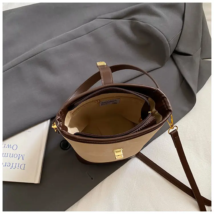 Women's 2025 Trendy Crossbody Bag Brown Grey Leather — feature 10