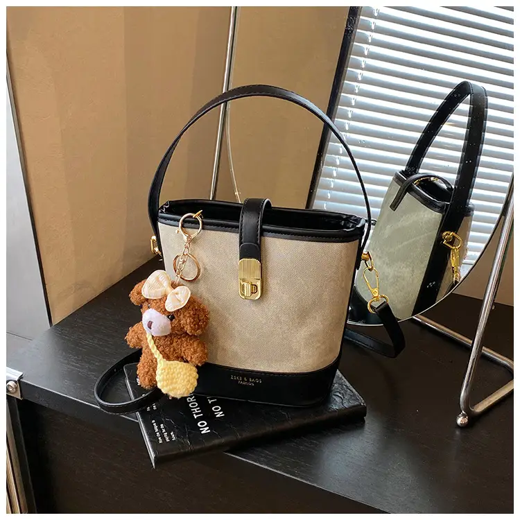 Women's 2025 Trendy Crossbody Bag Brown Grey Leather — feature 19