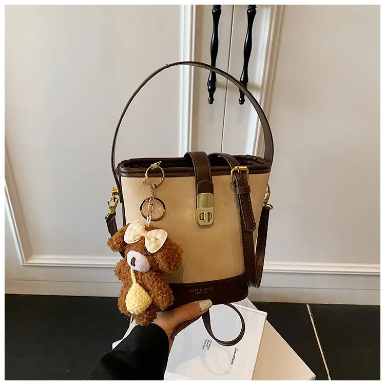 Women's 2025 Trendy Crossbody Bag Brown Grey Leather — feature 22