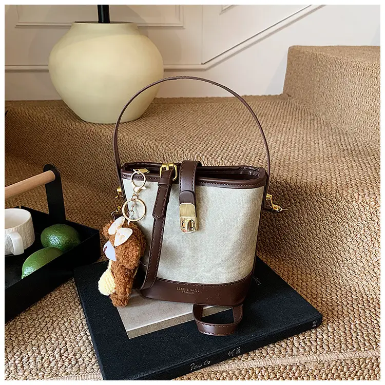 Women's 2025 Trendy Crossbody Bag Brown Grey Leather — feature 23