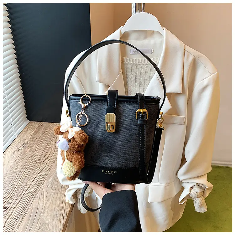 Women's 2025 Trendy Crossbody Bag Brown Grey Leather — feature 28