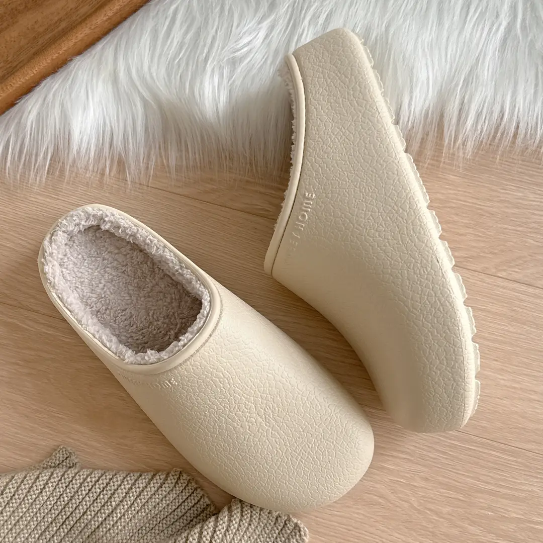 Winter Non-Slip Couple Cotton Slippers Eva Deodorant Baotou Slip-On Plus Cotton Boken Waterproof Slippers for Men to Keep Warm - Image 4