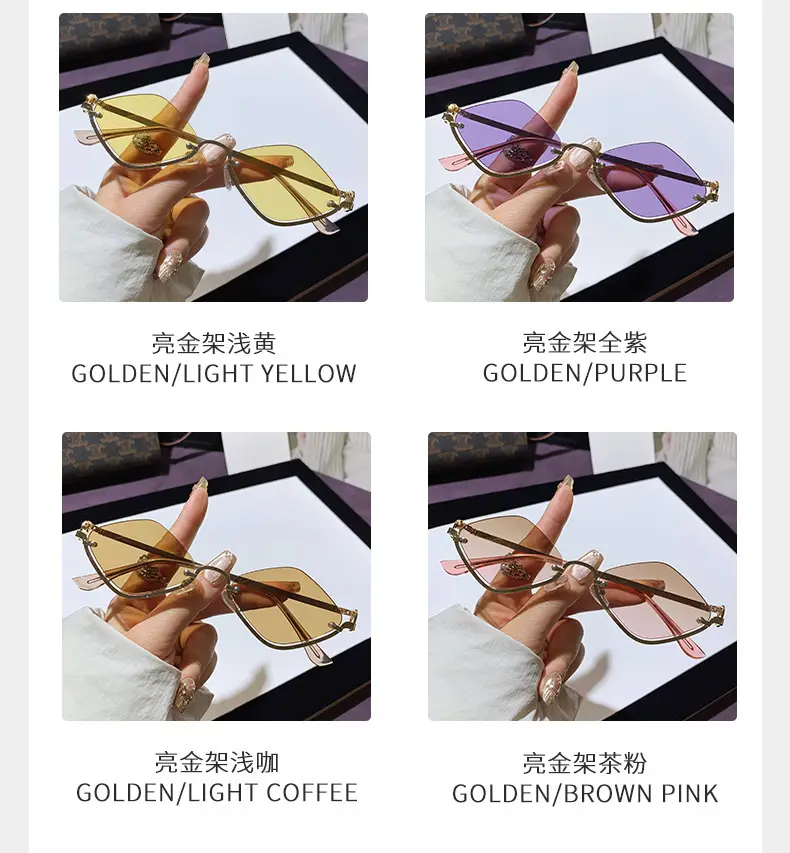 Women Rhombus Sunglasses Anti-UV Fashion Driving — feature 11