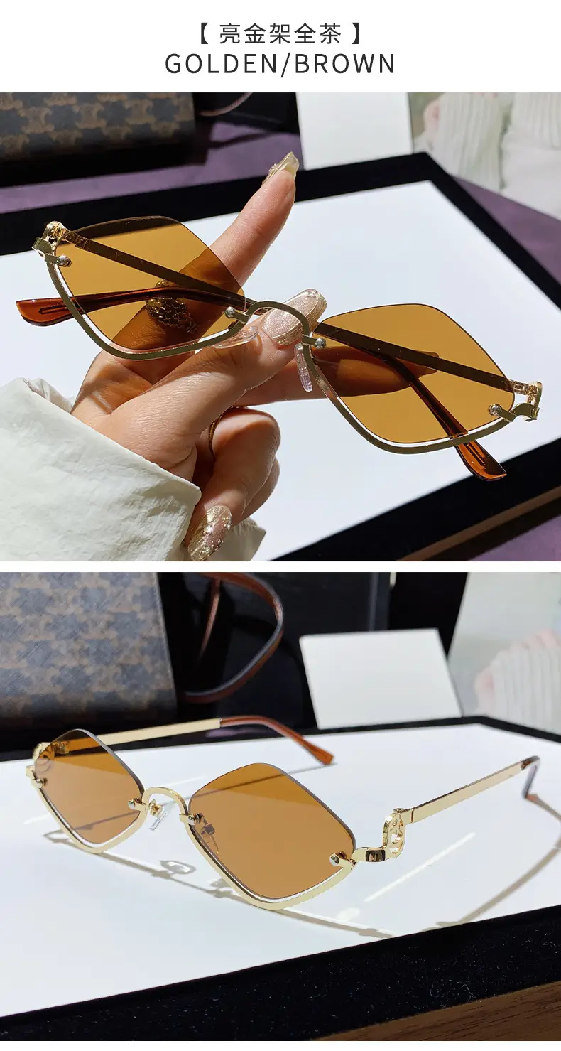 Women Rhombus Sunglasses Anti-UV Fashion Driving — feature 15