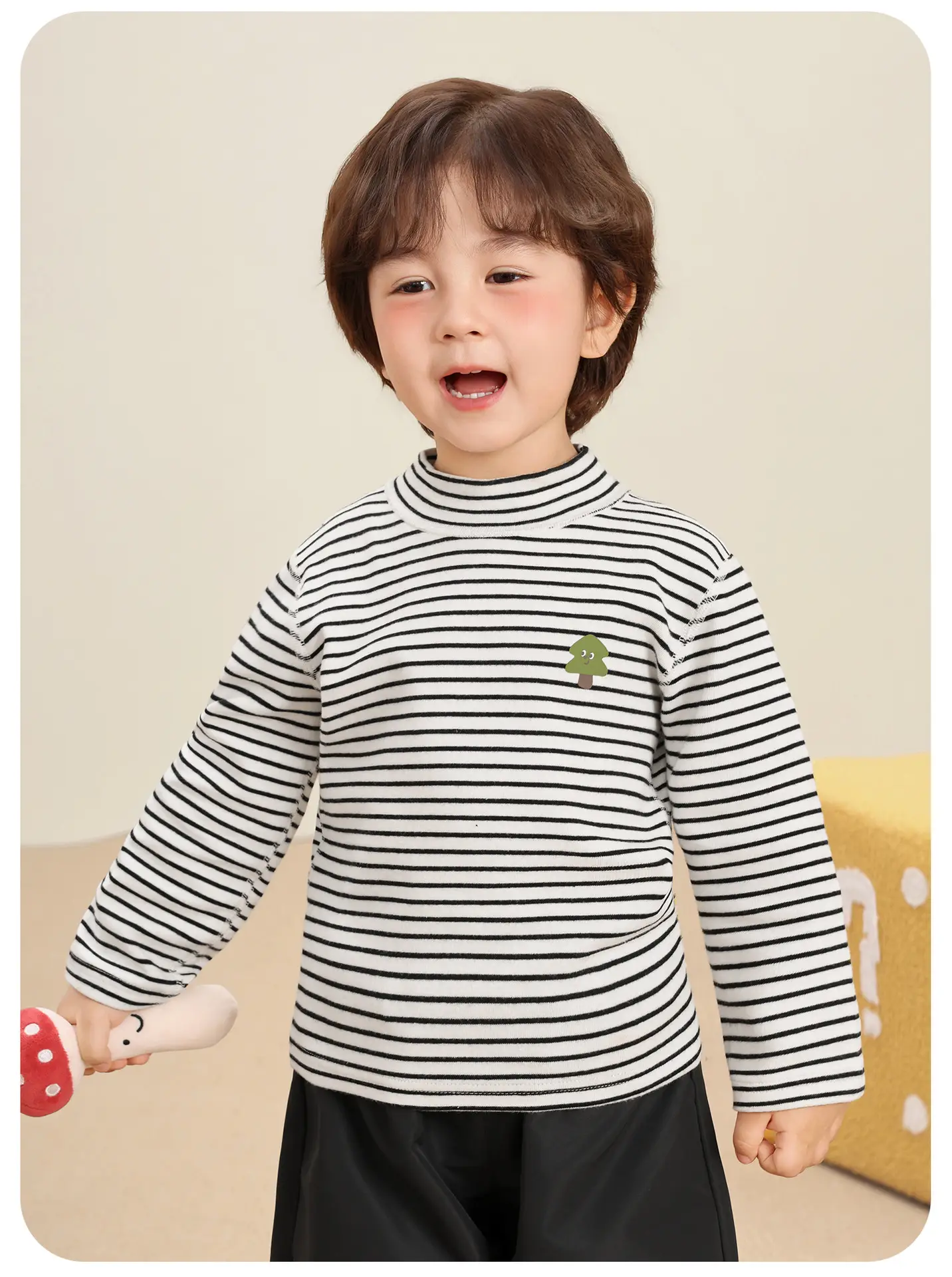 Kaka Panda Boys Turtleneck Bottoming Shirt Winter Kids — feature 10
