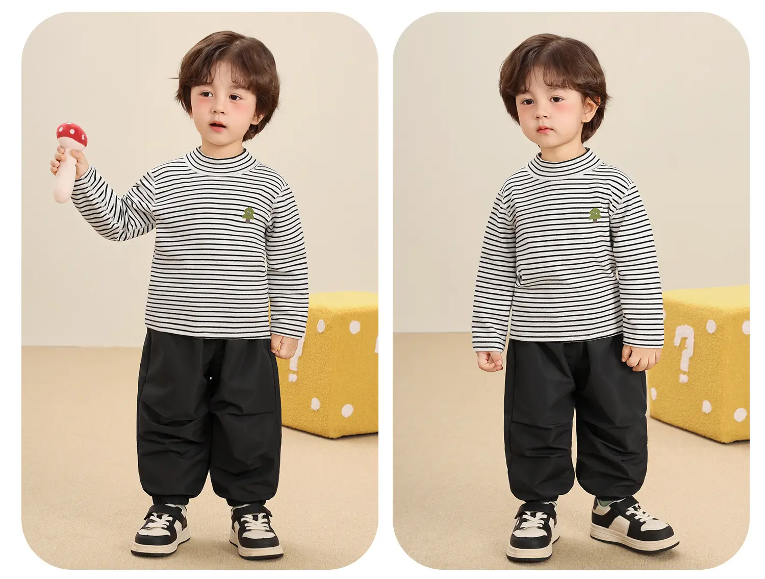 Kaka Panda Boys Turtleneck Bottoming Shirt Winter Kids — feature 11