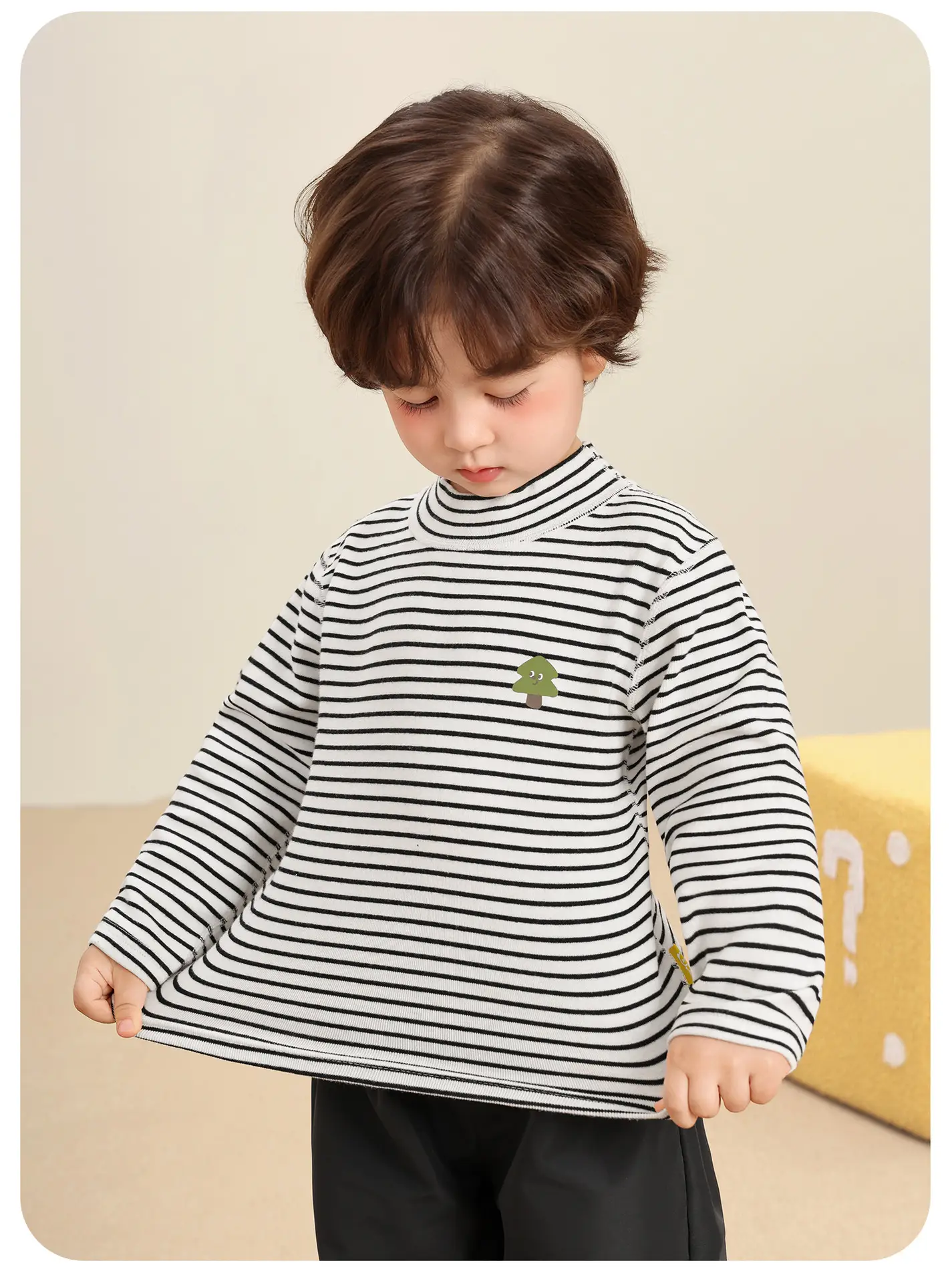 Kaka Panda Boys Turtleneck Bottoming Shirt Winter Kids — feature 12
